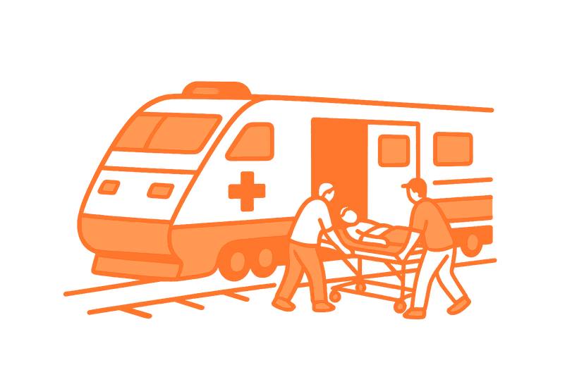 Rail Ambulance Icon