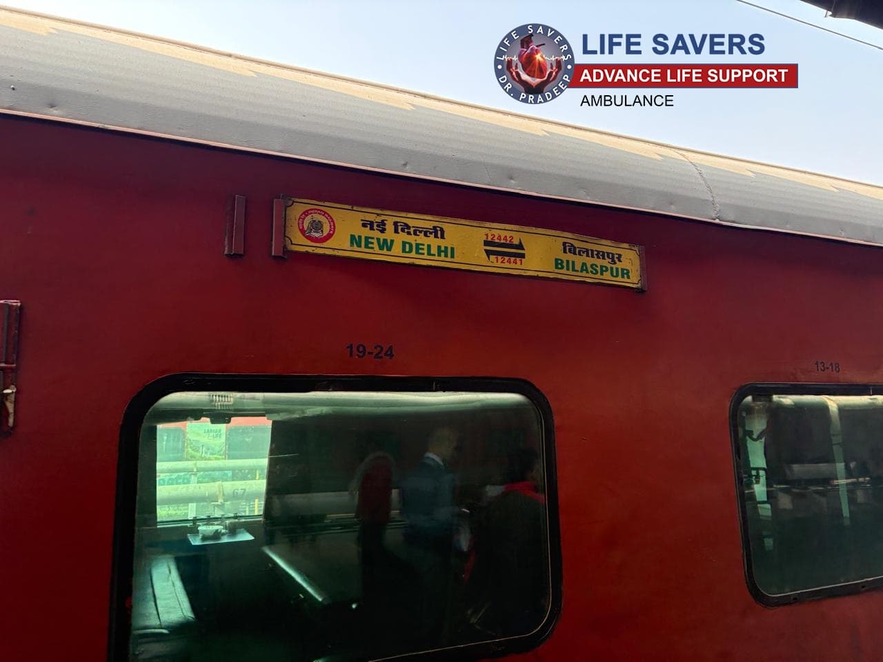 ICU Train Ambulance From Raipur To Delhi