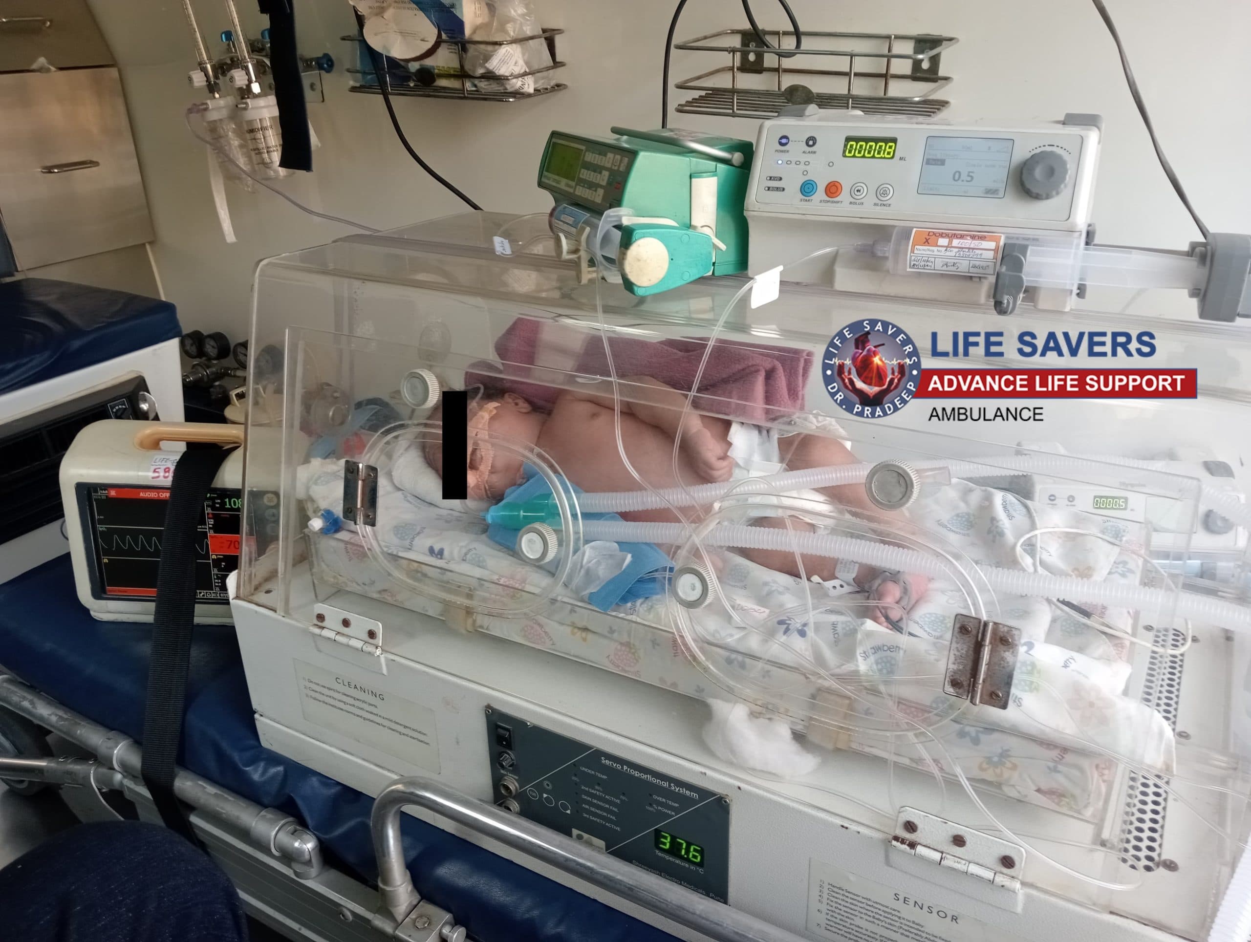 NICU Ambulance From Fortis Escorts to Sir Ganga Ram Hospital